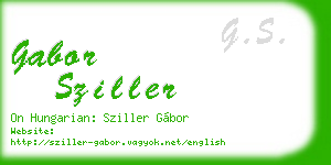 gabor sziller business card